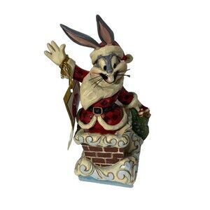 Jim Shore Looney Tunes, Bugs Bunny Christmas Up On The Roof 4052808 With Box